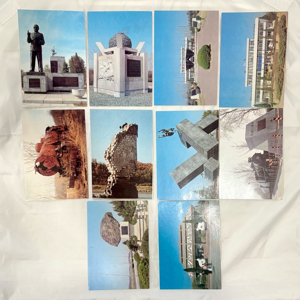 10 Vintage Postcard Korea Korean America Monument Train Ephemera Unposted Unused